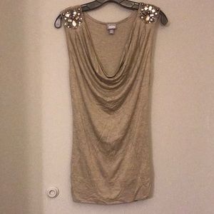Vanity cowl neck tank top